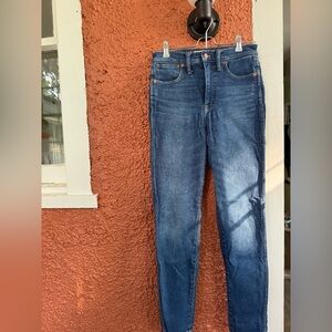 Madewell Blue 10" High Rise Skinny Jeans Size 27